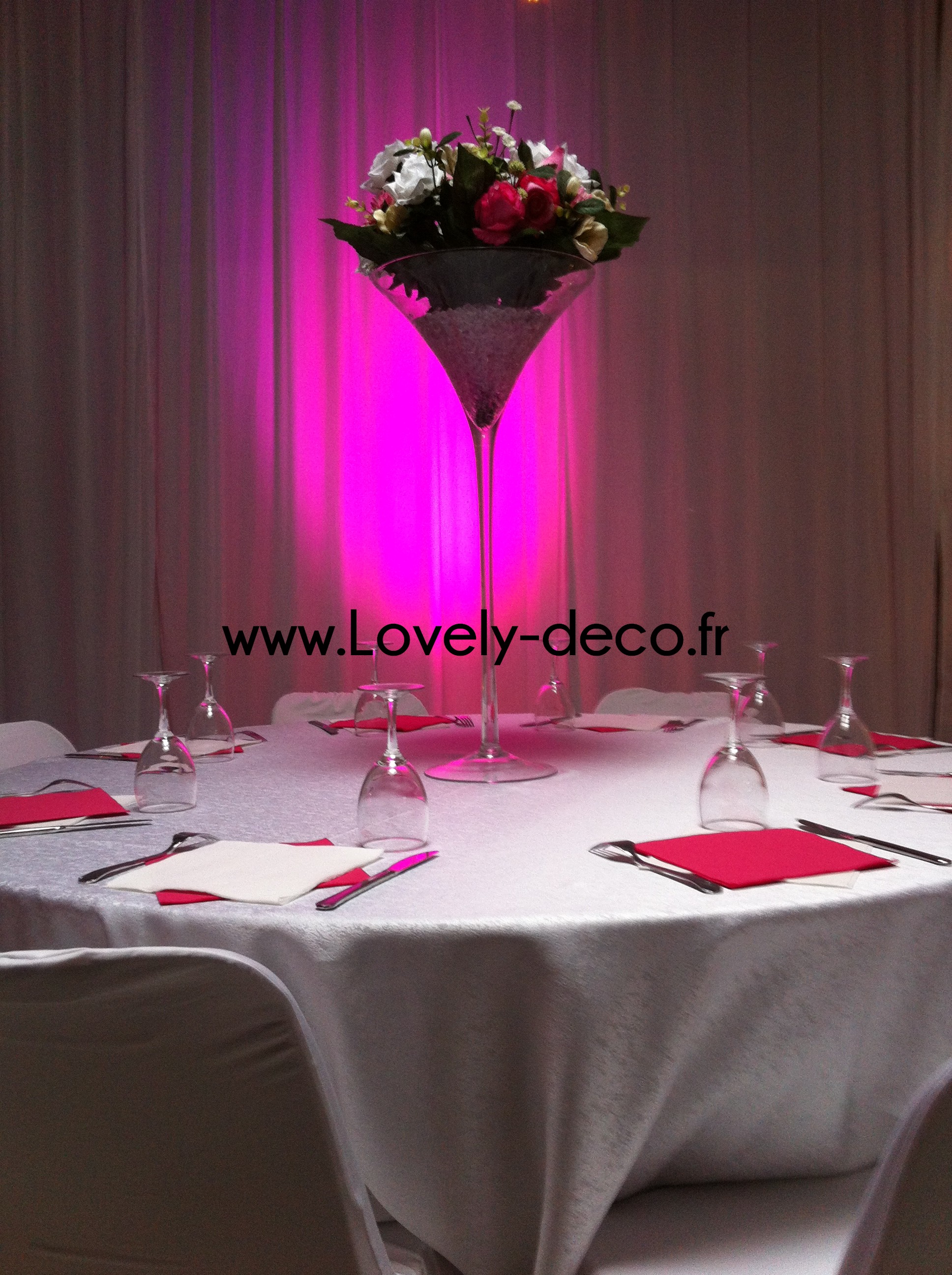 vase martini pour mariage